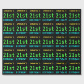 おもしろいヴィンテージ/レトロビデオゲームの外観21歳の誕生日 ラッピングペーパー (フラット)