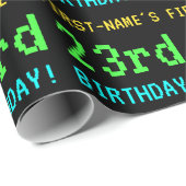 おもしろいヴィンテージ/レトロビデオゲームの外観23誕生日 ラッピングペーパー (ロールコーナー)