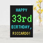 おもしろいヴィンテージ/レトロビデオゲームの外観33誕生日 カード (黄色い花)