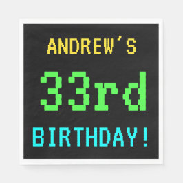 おもしろいヴィンテージ/レトロビデオゲームの外観33誕生日 スタンダードランチョンナプキン