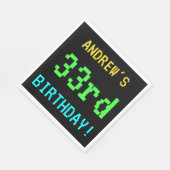 おもしろいヴィンテージ/レトロビデオゲームの外観33誕生日 スタンダードランチョンナプキン (角)