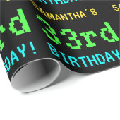 おもしろいヴィンテージ/レトロビデオゲームの外観33誕生日 ラッピングペーパー (ロールコーナー)