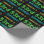 おもしろいヴィンテージ/レトロビデオゲームの外観53誕生日 ラッピングペーパー (角)