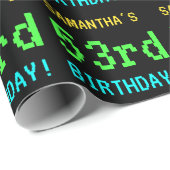 おもしろいヴィンテージ/レトロビデオゲームの外観53誕生日 ラッピングペーパー (ロールコーナー)