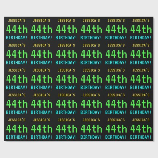 おもしろいヴィンテージ/レトロビデオゲームルック44誕生日 ラッピングペーパー (フラット)