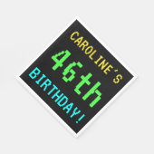 おもしろいヴィンテージ/レトロビデオゲームルック46誕生日 スタンダードランチョンナプキン (角)