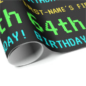 おもしろいヴィンテージ/レトロビデオゲームルック64誕生日 ラッピングペーパー (ロールコーナー)