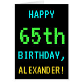 おもしろいヴィンテージ/レトロビデオゲームルック65誕生日 (正面)