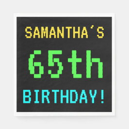 おもしろいヴィンテージ/レトロビデオゲームルック65誕生日 スタンダードランチョンナプキン