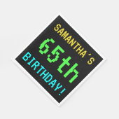 おもしろいヴィンテージ/レトロビデオゲームルック65誕生日 スタンダードランチョンナプキン (角)