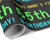 おもしろいヴィンテージ/レトロビデオゲームルック65誕生日 ラッピングペーパー (ロールコーナー)