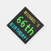 おもしろいヴィンテージ/レトロビデオゲームルック66誕生日 スタンダードランチョンナプキン (角)