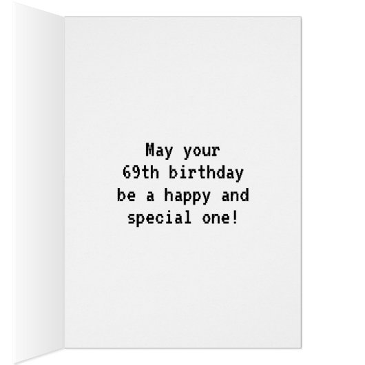 おもしろいヴィンテージ/レトロビデオゲームルック69誕生日 (内側 (右))