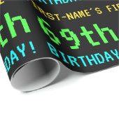 おもしろいヴィンテージ/レトロビデオゲームルック69誕生日 ラッピングペーパー (ロールコーナー)