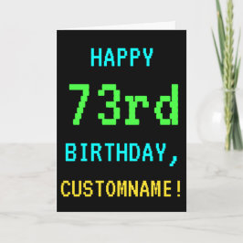 おもしろいヴィンテージ/レトロビデオゲームルック73誕生日 カード