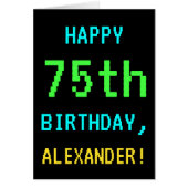 おもしろいヴィンテージ/レトロビデオゲームルック75誕生日 (正面)