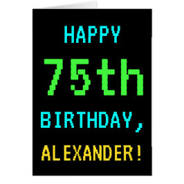 おもしろいヴィンテージ/レトロビデオゲームルック75誕生日