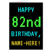 おもしろいヴィンテージ/レトロビデオゲームルック82誕生日 (正面)