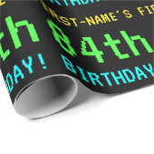 おもしろいヴィンテージ/レトロビデオゲームルック84誕生日 ラッピングペーパー (ロールコーナー)