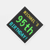 おもしろいヴィンテージ/レトロビデオゲームルック95誕生日 スタンダードランチョンナプキン (角)