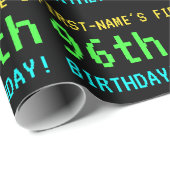 おもしろいヴィンテージ/レトロビデオゲームルック96誕生日 ラッピングペーパー (ロールコーナー)