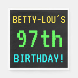 おもしろいヴィンテージ/レトロビデオゲームルック97誕生日 スタンダードランチョンナプキン