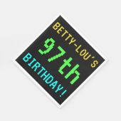 おもしろいヴィンテージ/レトロビデオゲームルック97誕生日 スタンダードランチョンナプキン (角)