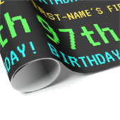 おもしろいヴィンテージ/レトロビデオゲームルック97誕生日 ラッピングペーパー (ロールコーナー)