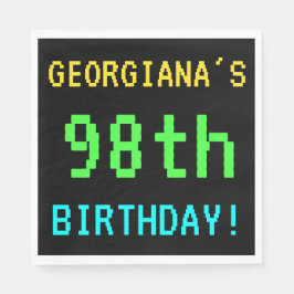 おもしろいヴィンテージ/レトロビデオゲームルック98誕生日 スタンダードランチョンナプキン