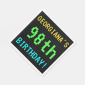 おもしろいヴィンテージ/レトロビデオゲームルック98誕生日 スタンダードランチョンナプキン (角)
