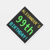 おもしろいヴィンテージ/レトロビデオゲームルック99誕生日 スタンダードランチョンナプキン (角)