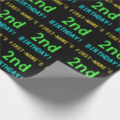 おもしろいヴィンテージ/レトロビデオゲーム見た目2回目の誕生日 ラッピングペーパー (角)