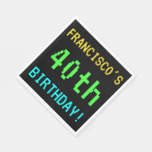 おもしろいヴィンテージ/レトロビデオゲーム見た目40th誕生日 スタンダードランチョンナプキン (角)