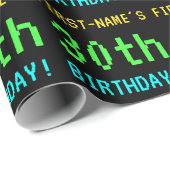 おもしろいヴィンテージ/レトロビデオゲーム30th Birthday ラッピングペーパー (ロールコーナー)