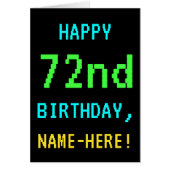 おもしろいヴィンテージ/レトロビデオゲーム72nd誕生日 (正面)