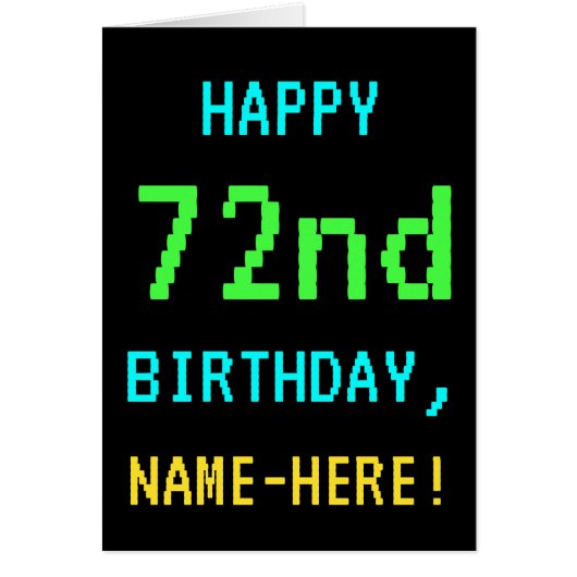 おもしろいヴィンテージ/レトロビデオゲーム72nd誕生日 (正面)