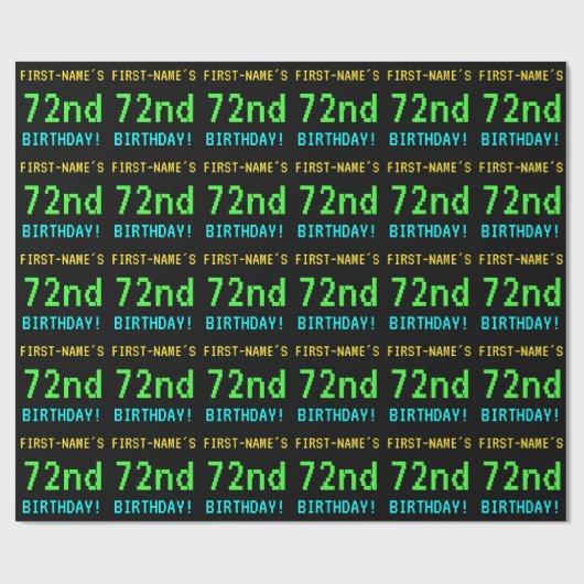 おもしろいヴィンテージ/レトロビデオゲーム72nd誕生日 ラッピングペーパー (フラット)