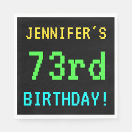 おもしろいヴィンテージ/レトロビデオゲーム73誕生日 スタンダードランチョンナプキン