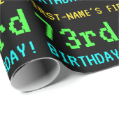 おもしろいヴィンテージ/レトロビデオゲーム73誕生日 ラッピングペーパー (ロールコーナー)