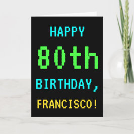 おもしろいヴィンテージ/レトロビデオゲーム80誕生日 カード