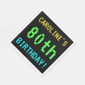 おもしろいヴィンテージ/レトロビデオゲーム80誕生日 スタンダードランチョンナプキン (角)