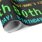 おもしろいヴィンテージ/レトロビデオゲーム80誕生日 ラッピングペーパー (ロールコーナー)