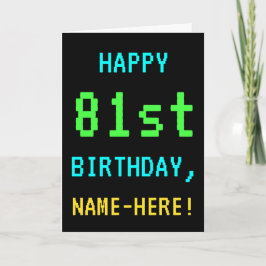 おもしろいヴィンテージ/レトロビデオゲーム81st誕生日 カード