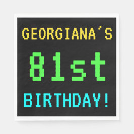 おもしろいヴィンテージ/レトロビデオゲーム81st誕生日 スタンダードランチョンナプキン