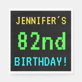 おもしろいヴィンテージ/レトロビデオゲーム82nd誕生日 スタンダードランチョンナプキン