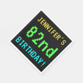 おもしろいヴィンテージ/レトロビデオゲーム82nd誕生日 スタンダードランチョンナプキン (角)