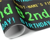 おもしろいヴィンテージ/レトロビデオゲーム82nd誕生日 ラッピングペーパー (ロールコーナー)