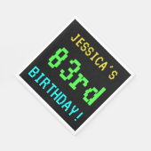 おもしろいヴィンテージ/レトロビデオゲーム83誕生日 スタンダードランチョンナプキン (角)