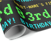 おもしろいヴィンテージ/レトロビデオゲーム83誕生日 ラッピングペーパー (ロールコーナー)