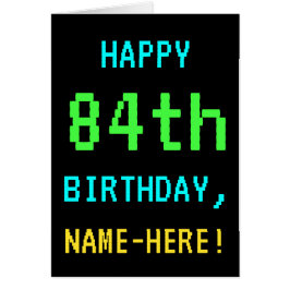 おもしろいヴィンテージ/レトロビデオゲーム84誕生日